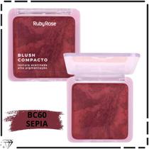 Blush compacto alta pigmentação ruby rose