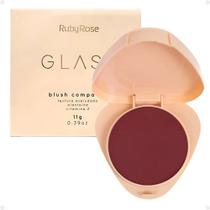 Blush Compacto Ruby Rose Glass Gb70 Hb-6120-7