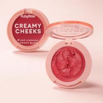 Blush Cremoso Creamy Cheeks Natural Multifuncional 3 em 1 Fácil de Aplicar Ruby Rose Blush Cremoso Creamy Cheeks Natural Multifuncional 3 em 1 Fácil de Aplicar Ruby Rose