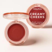 Blush Cremoso Creamy Cheeks Natural Multifuncional 3 em 1 Fácil de Aplicar Ruby Rose
