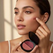 Blush Duo Cremoso Compacto Gemini Obsidian Ruby Rose HB1000