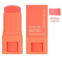 Blush em Bastão Stick Multifuncional Blush Batom e Sombra Sarahs Beauty Blush em Bastão Stick Multifuncional Blush Batom e Sombra Sarahs Beauty