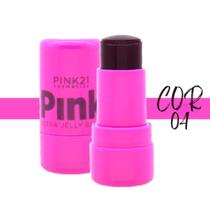 Blush em Bastão Ultra Jelly Stick Pink 21 Make Up Natural