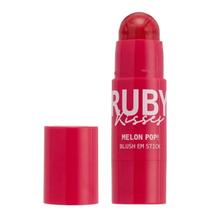 Blush Facial em Bastão Stick Pop Flamingo Ruby Kisses - 5g