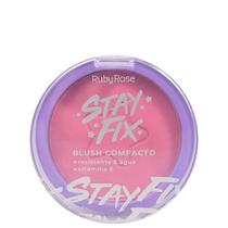 Blush Pó Compacto Stay Fix Longa Duração Ruby Rose 6g