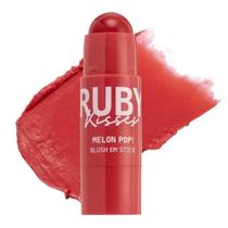 Blush - Ruby Kisses - Melon Pop - Stick Cremoso - Bastão Blush - Ruby Kisses - Melon Pop - Stick Cremoso - Bastão