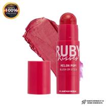 Blush Stick Melon Pop! da Ruby Kisses Cor 01 Flamingo Pop com Cheirinho de Melancia