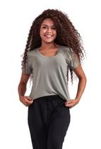 Blusinha Básica Feminina Verde Militar Confortável Fresca