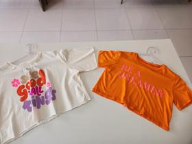 blusinha basica TAM M Branca e Laranja blusinha basica TAM M Branca e Laranja