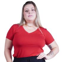 Blusinha Básica Vermelha Feminina Fresquinha Confortável