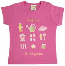 Blusinha bebê em algodão com bordado estampa M (3 a 6 meses)