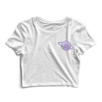 Blusinha Blusa Cropped Tshirt Camiseta Feminina Planeta