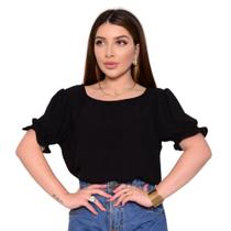 Blusinha Blusa Feminina Camisa Social Moda Evangélica Duna - Fabi Shop