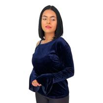 Blusinha Blusa Feminina Manga Longa Morcego Camurça Inverno