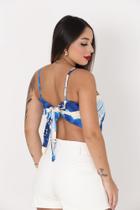 Blusinha Blusa Lenço Feminina Crépinho Digitalizado do 36 Até o 46