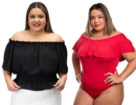 Blusinha Blusas Duna Social Moda Evangélica Elegante Elastec E Body Bori Suplex Feminino Plus Size - LoockCasual