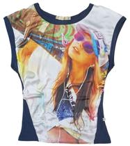 BLUSINHA COM FRENTE EM CETIM E FRANZIDO NA LATERAL Nº 14