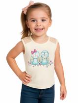 BLUSINHA COM TULE NO OMBRO MENINAS Nº 1 ao 3 ABRANGE