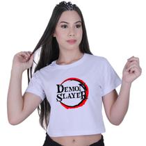 Blusinha Cropped Algodão Anime Demon Slayer
