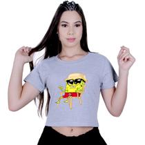 Blusinha Cropped Algodão Bob Esponja Praiou