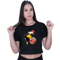 Blusinha Cropped Algodão Corvo Jubileu Pipoca Blusinha Cropped Algodão Corvo Jubileu Pipoca