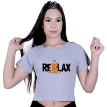 Blusinha Cropped Algodão Just Relax Blusinha Cropped Algodão Just Relax