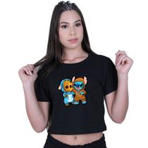 Blusinha Cropped Algodão Lilo stitch And Groot Blusinha Cropped Algodão Lilo stitch And Groot