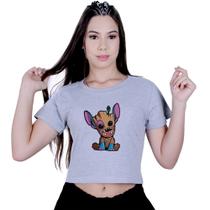 Blusinha Cropped Algodão Lilo Stitch Baby Groot Blusinha Cropped Algodão Lilo Stitch Baby Groot