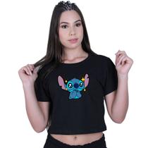 Blusinha Cropped Algodão Lilo Stitch Fofo Blusinha Cropped Algodão Lilo Stitch Fofo