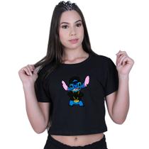 Blusinha Cropped Algodão Lilo Stitch Gangster Blusinha Cropped Algodão Lilo Stitch Gangster