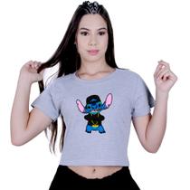 Blusinha Cropped Algodão Lilo Stitch Gangster Blusinha Cropped Algodão Lilo Stitch Gangster