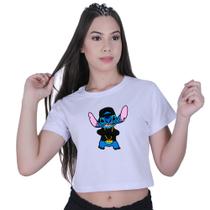 Blusinha Cropped Algodão Lilo Stitch Gangster