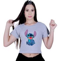 Blusinha Cropped Algodão Lilo Stitch Ohana Blusinha Cropped Algodão Lilo Stitch Ohana