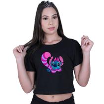 Blusinha Cropped Algodão Lilo Stitch Raposa