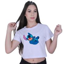 Blusinha Cropped Algodão Lilo Stitch Sapeca Blusinha Cropped Algodão Lilo Stitch Sapeca