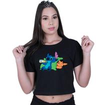 Blusinha Cropped Algodão Lilo Stitch Soneca Blusinha Cropped Algodão Lilo Stitch Soneca