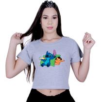 Blusinha Cropped Algodão Lilo Stitch Soneca Blusinha Cropped Algodão Lilo Stitch Soneca