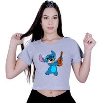 Blusinha Cropped Algodão Lilo Violão Blusinha Cropped Algodão Lilo Violão