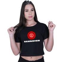 Blusinha Cropped Algodão Rammstein Rock