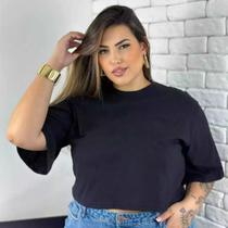 Blusinha Cropped Feminina Camista Curta Moda Plus Size