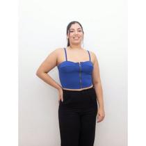 Blusinha Cropped Feminino Zíper Blusinha Cropped Feminino Zíper