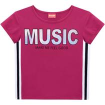 Blusinha Cropped Menina Amora - Magenta