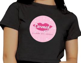 Blusinha Cropped Top Camisa Infantil Blusa Estampada Carmed Club Algodão