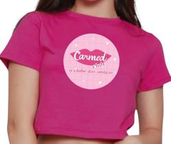 Blusinha Cropped Top Camisa Infantil Blusa Estampada Carmed Club Algodão