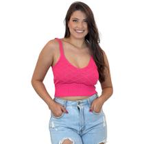 Blusinha Cropped Tricot Feminino Barato Atacado Moda Verão