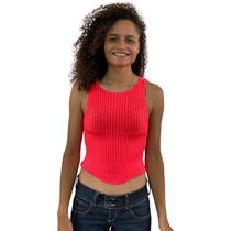 Blusinha Cropped Tricot Modal Blusa Basica Qualidade Premium - Deeyaa