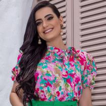 Blusinha Daiane em Viscose Estampada