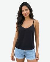 Blusinha De Alça Regulável Crepe Marrakech Regata Cropped Blusinha De Alça Regulável Crepe Marrakech Regata Cropped