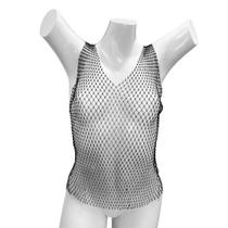 Blusinha de Tela Com Strass Preto Blusinha de Tela Com Strass Preto