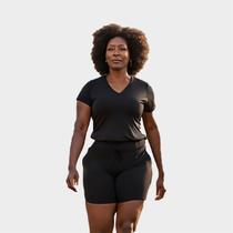Blusinha de viscolycra blusa básica academia manga curta decote V Blusinha de viscolycra blusa básica academia manga curta decote V